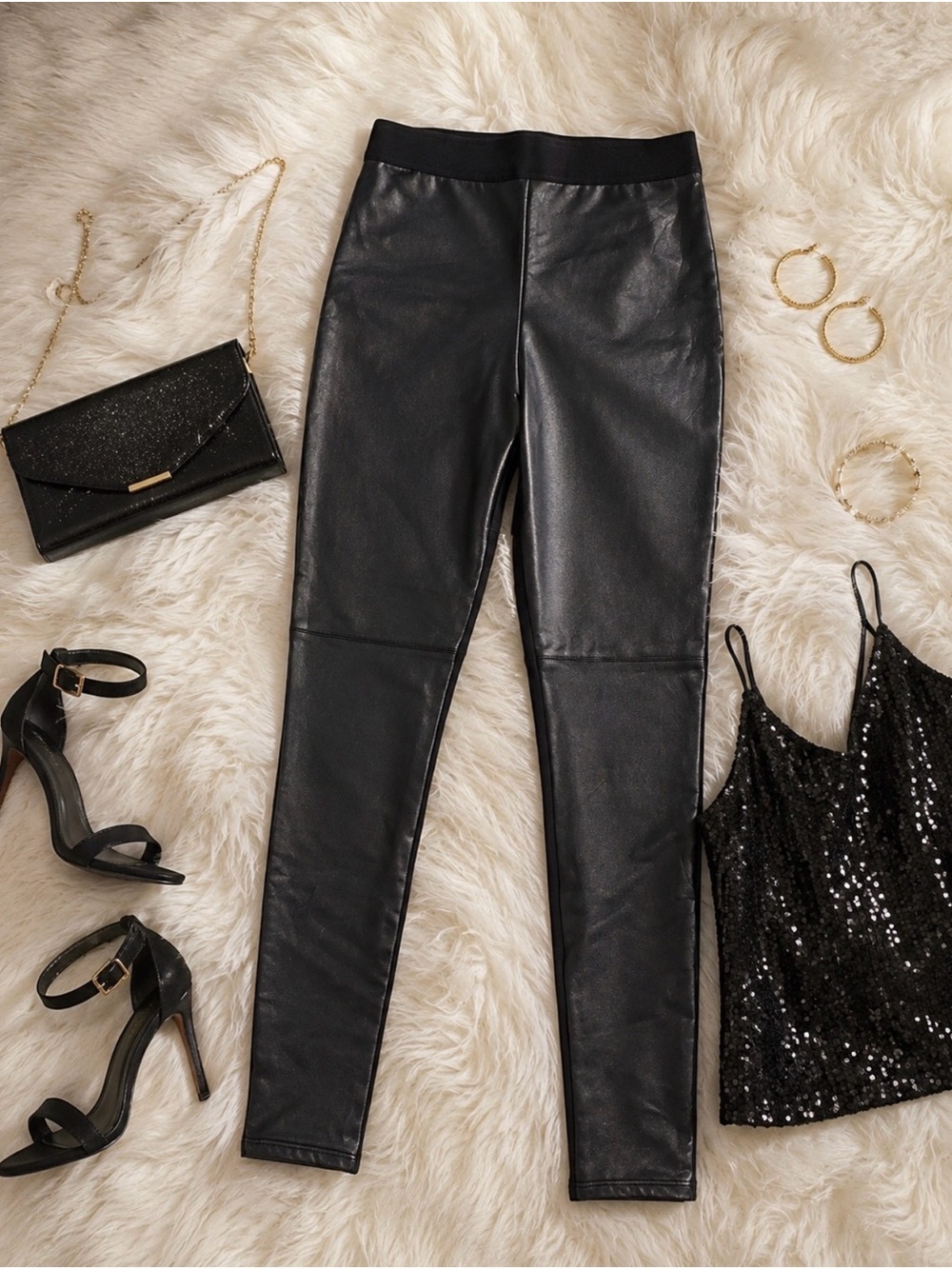 Stevie Faux Leather Pull On Legging